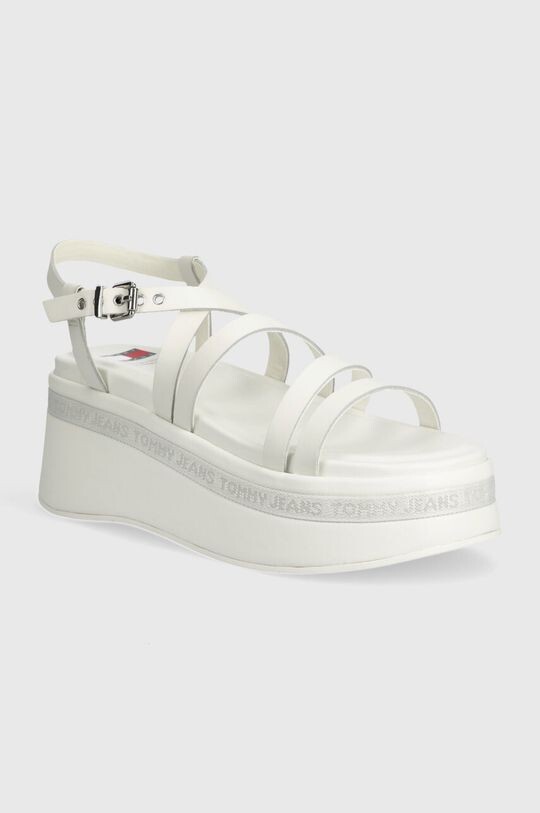 

Кожаные сандалии Tjw Strappy Wedge Sandal Tommy Jeans, белый