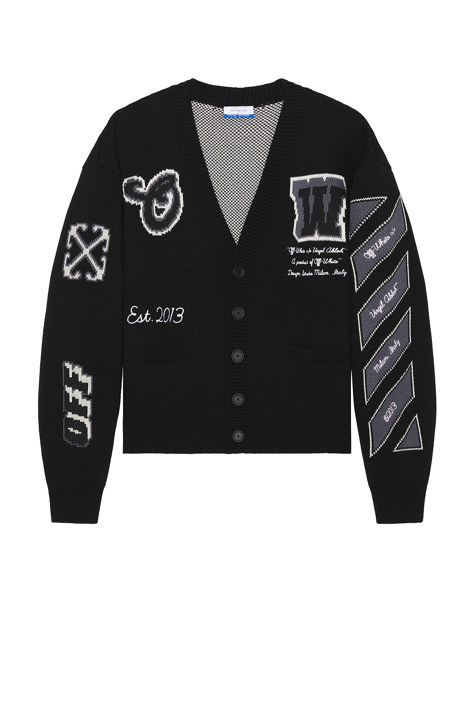 

Кардиган в стиле варсити Off-White, black