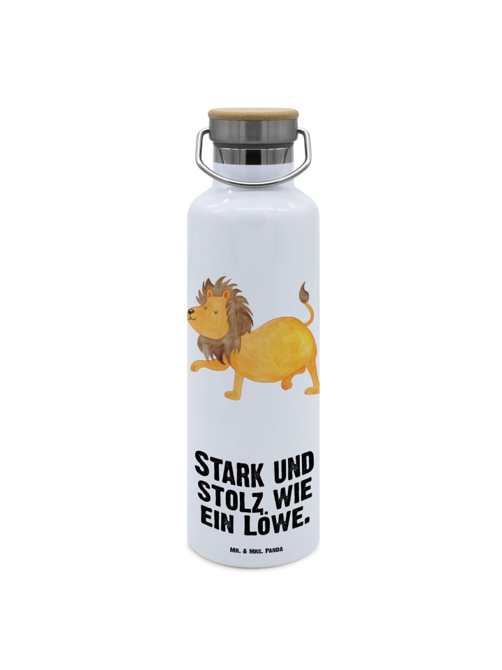 

Mr. & Mrs. Panda Бутылка для воды со знаком зодиака Лев и надписью белого цвета