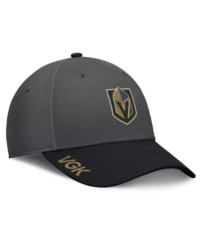 

Мужская серо-черная кепка Vegas Golden Knights Authentic Pro Rink Flex Fanatics