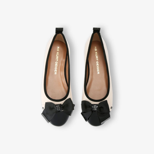 Балетки Kg Kurt Geiger Megan с бантами из искусственной кожи, белый — фото 2
