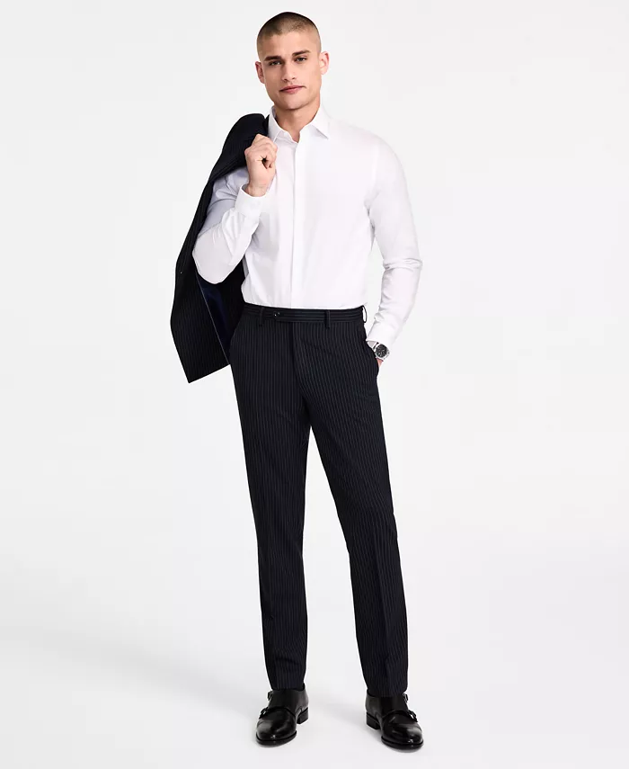

Мужские классические брюки в тонкую полоску, Slim-Fit Alfani, синий
