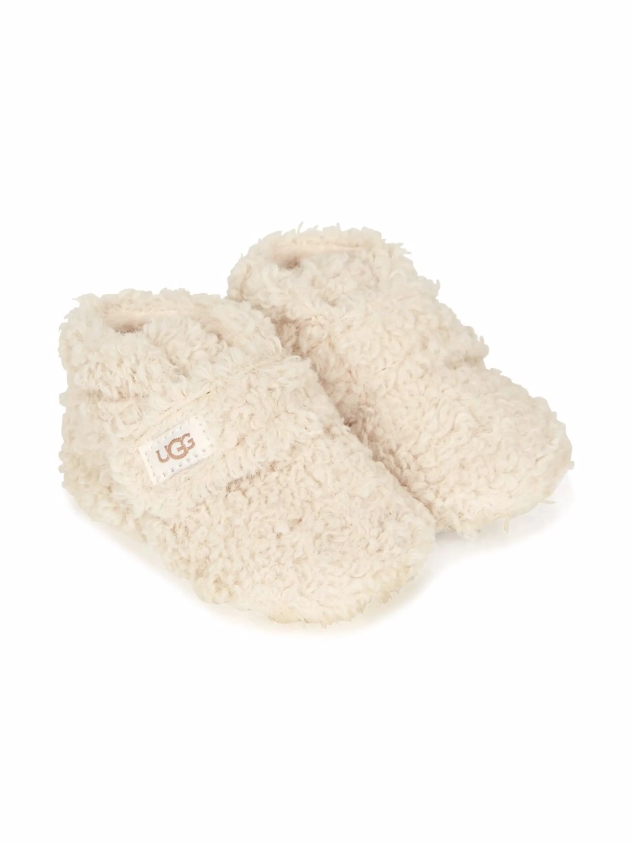 Фактурные пинетки на липучках Ugg Kids, белый — фото 4
