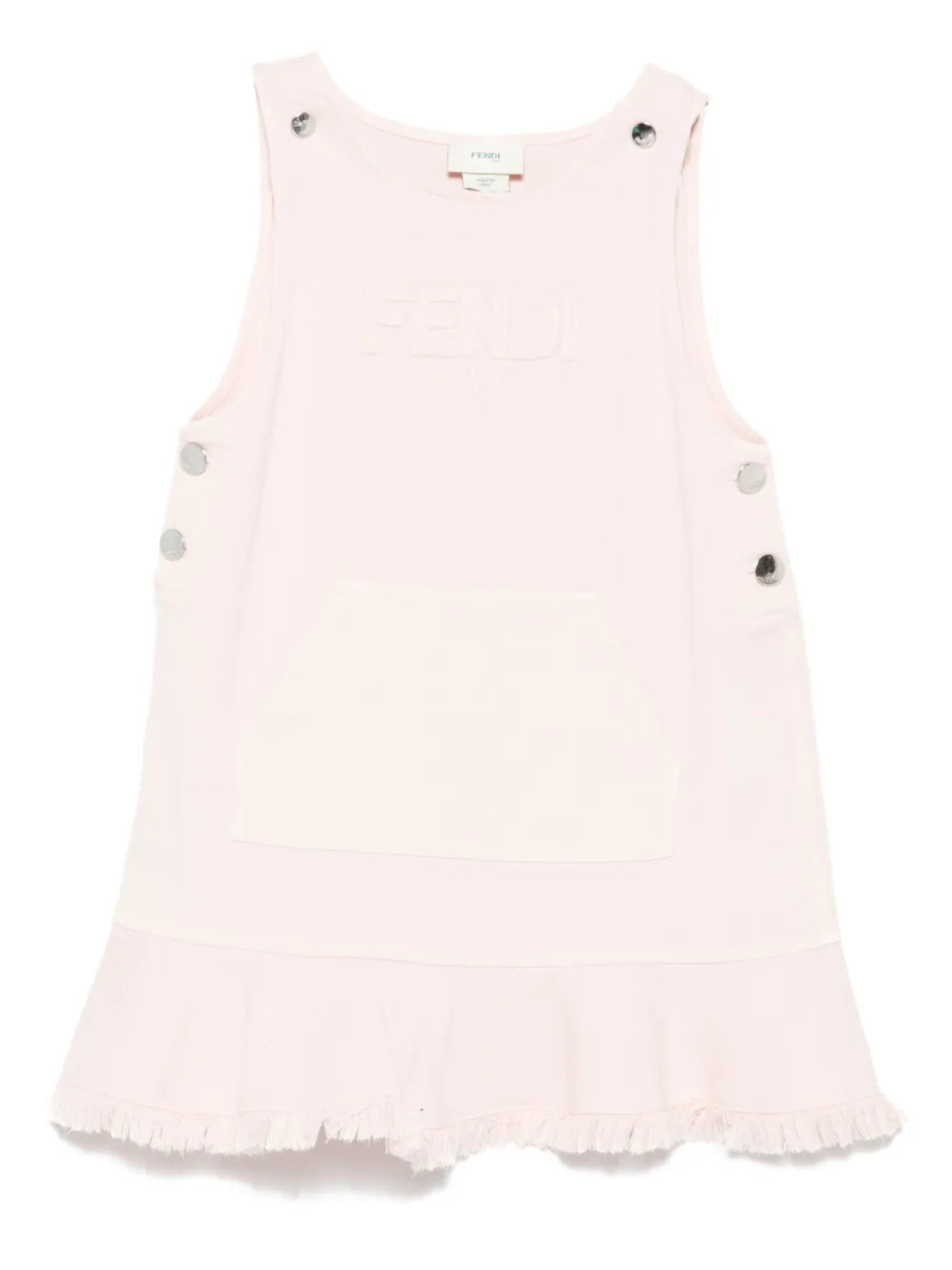 

Мини-платье с нашивкой-логотипом Fendi Kids, розовый