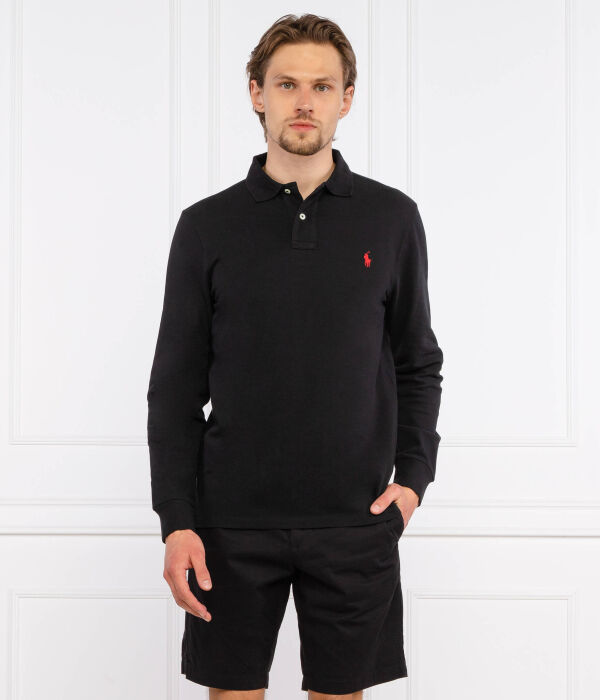 

Рубашка поло Custom slim fit Polo Ralph Lauren, черный