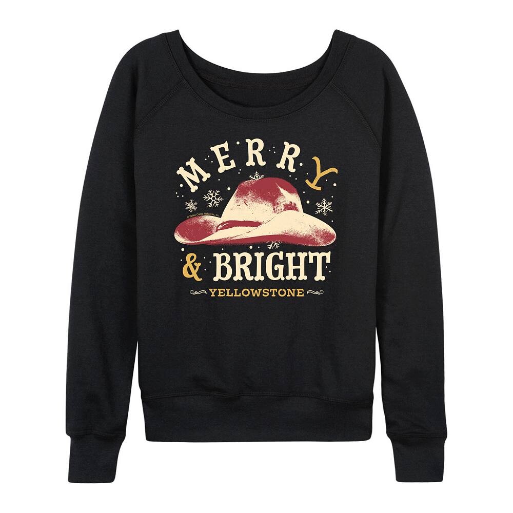 

Женский легкий свитшот Yellowstone Merry & Bright из френч терри Licensed Character, черный