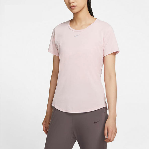 Футболка dri fit training sports quick dry round neck t shirt pink Nike, розовый — фото 4