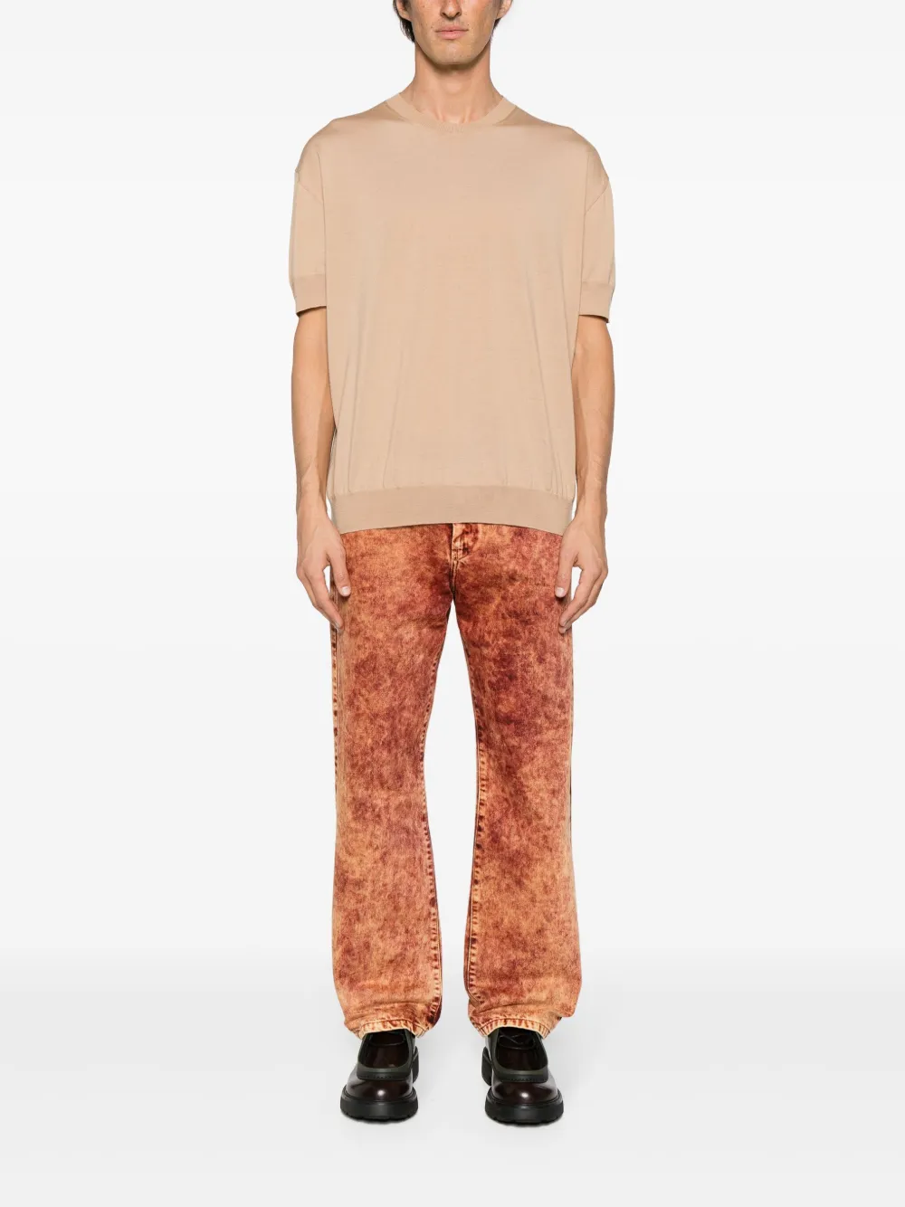 Шерстяной джемпер с короткими рукавами JIL SANDER, нейтральный — фото 2