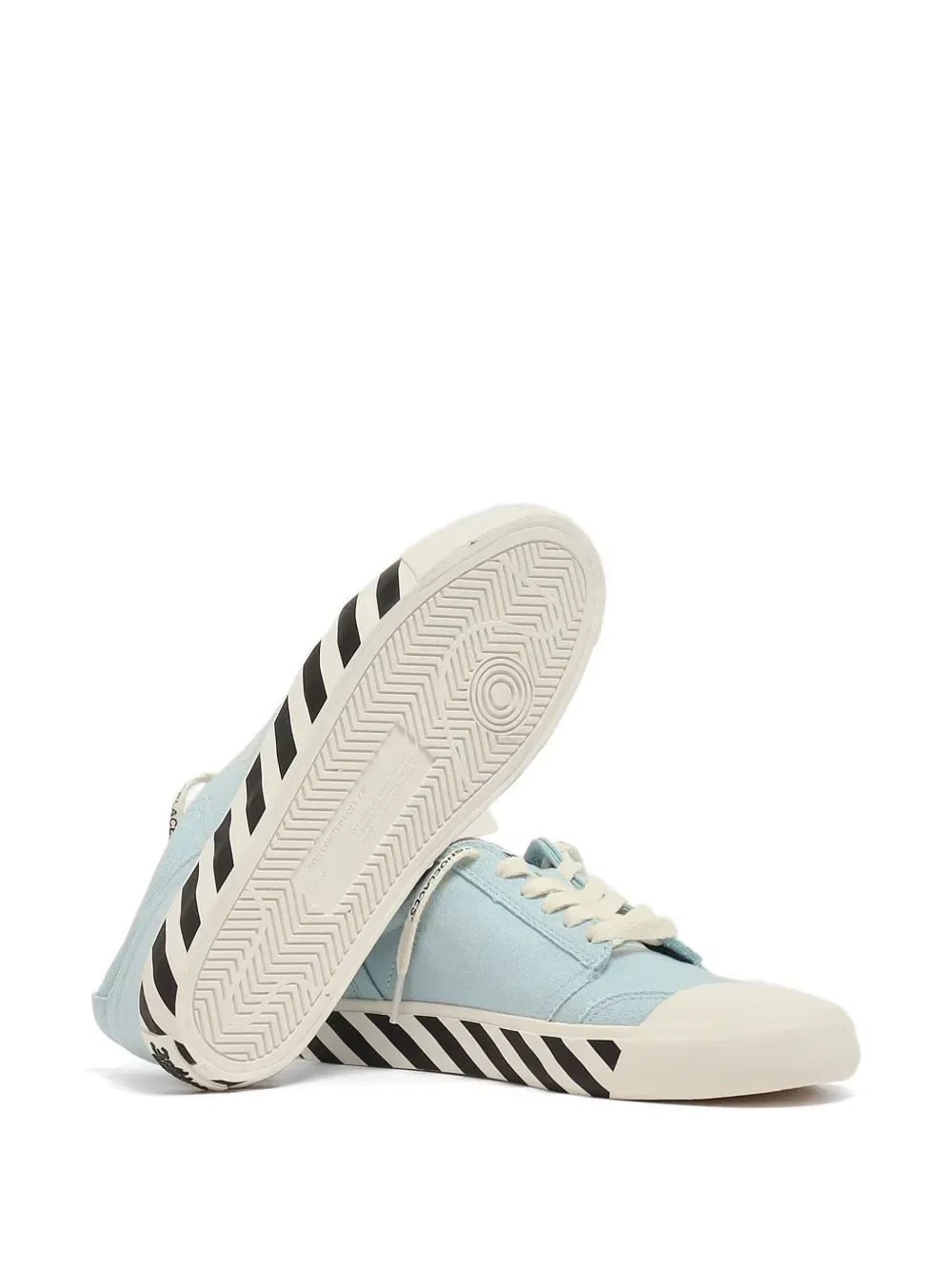 Кеды на шнуровке с вулканизированной подошвой OFF-WHITE, синий — фото 4