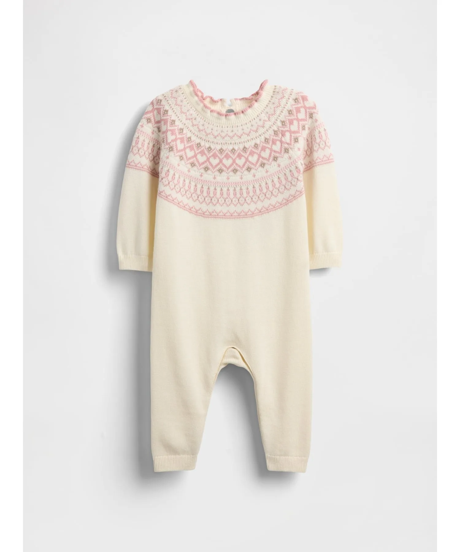 (K) Вязаный комбинезон в стиле Fair Isle (для малышей) GAP, BARELY_PINK