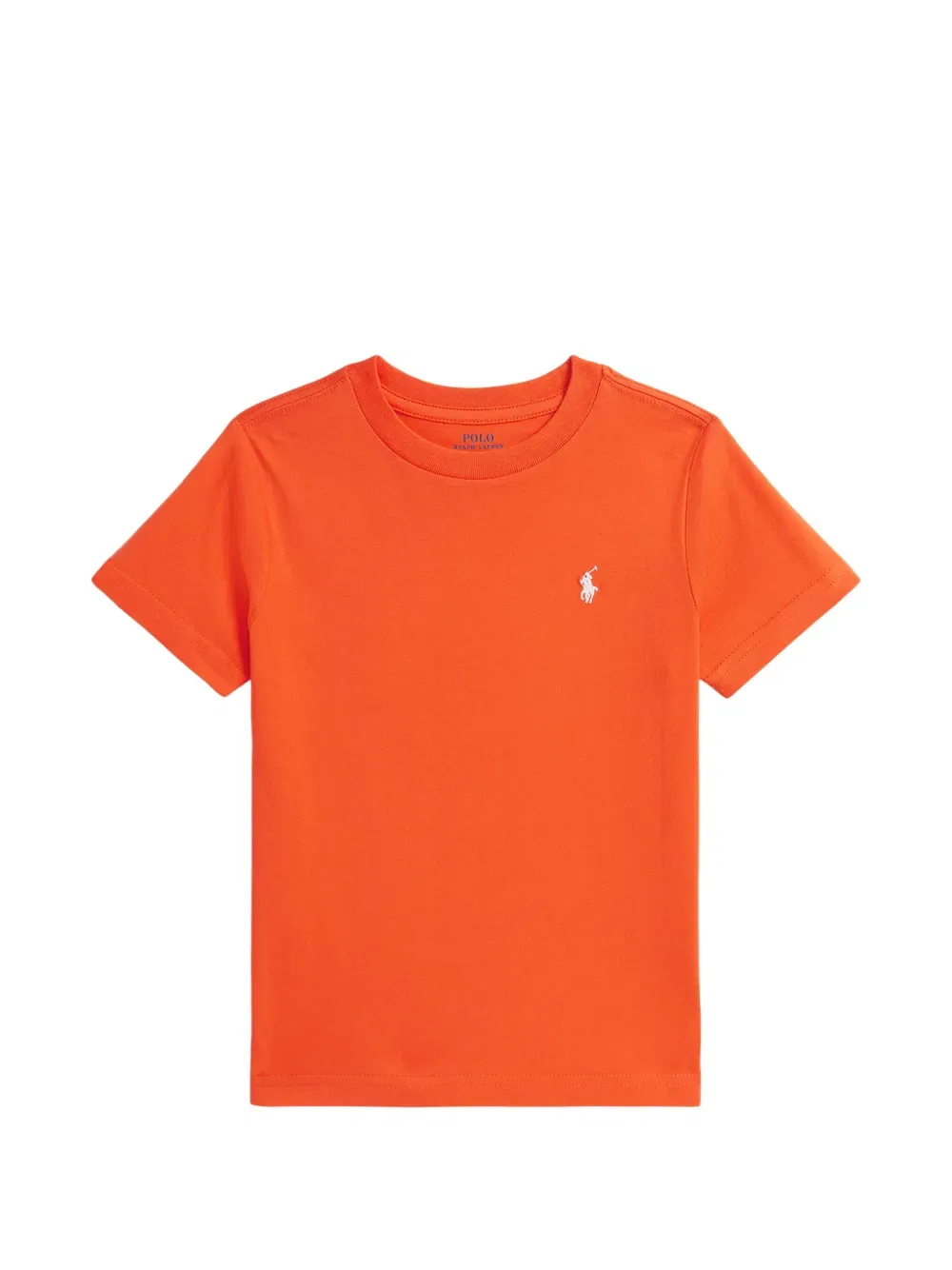 Футболка с круглым вырезом и вышитым логотипом Polo Ralph Lauren Kids, оранжевый