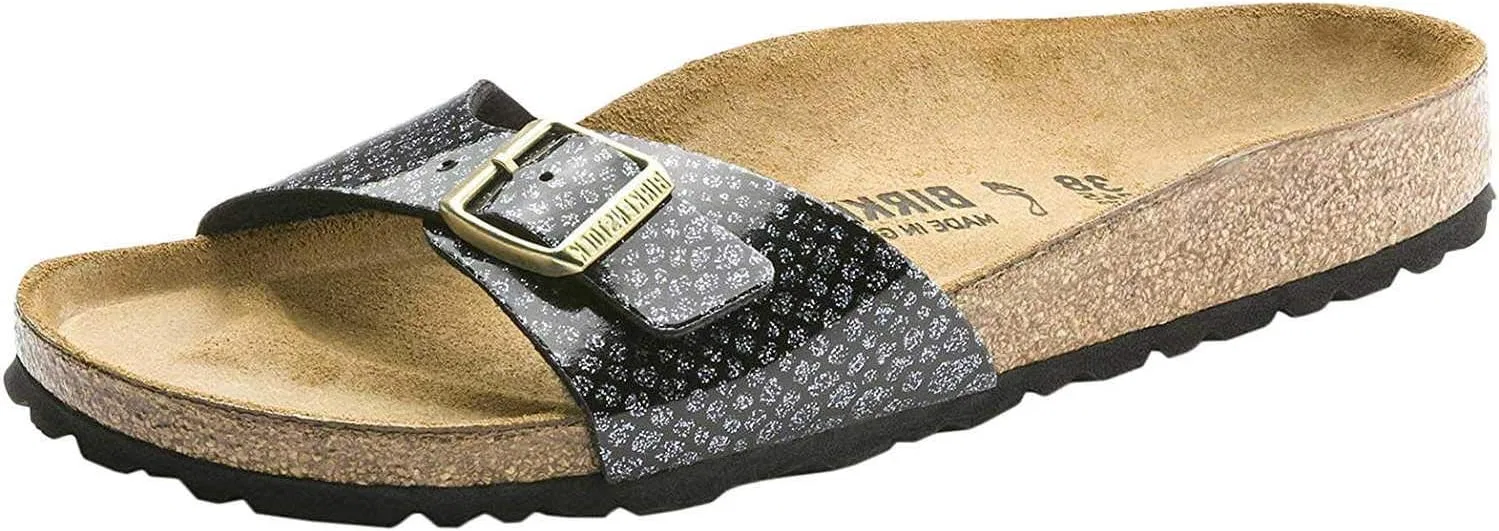 Сабо и мюли Birkenstock Madrid 40623 унисекс для взрослых, изготовлены из материала Birko-Flor, 3-Black