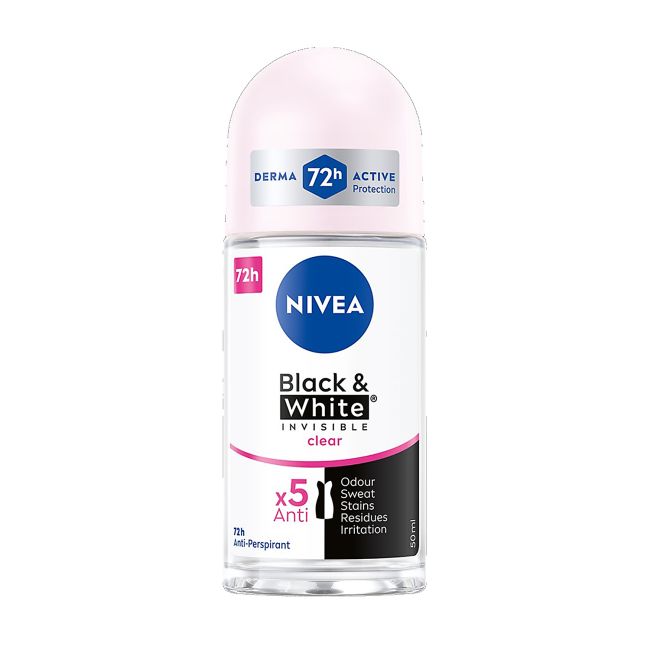 

Черный белый прозрачный шариковый дезодорант для женщин Nivea, 50 мл