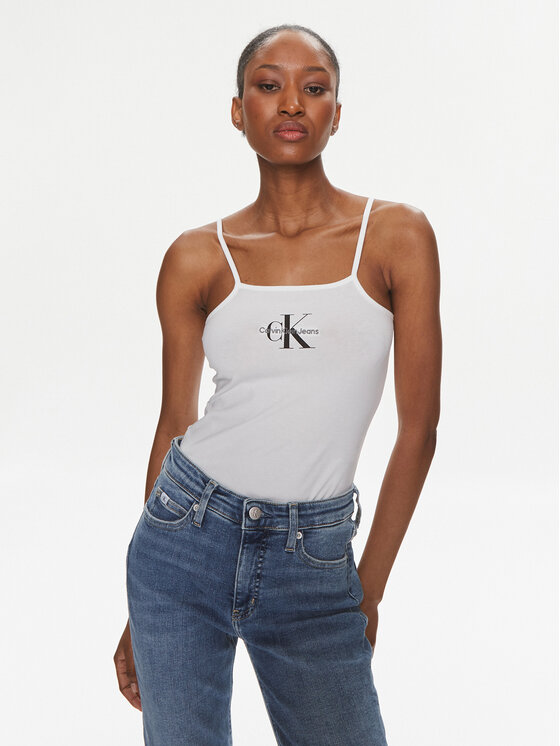 

Боди slim fit Monologo J20J223421 Calvin Klein Jeans, белый