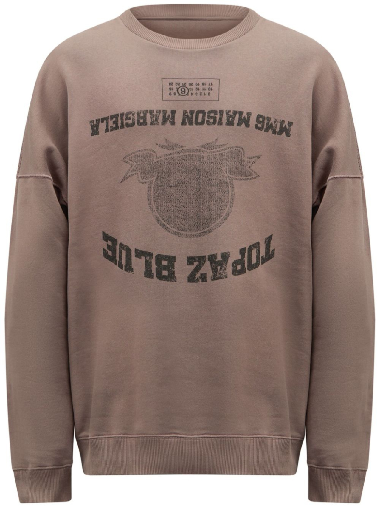 

MM6 Maison Margiela толстовка с логотипом, коричневый