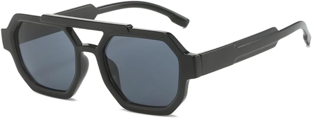 

Мужские модные солнцезащитные очки с двойным лучом, увеличенного размера; женские модные очки в стиле ретро с леопардовым принтом, защита от УФ-излучения UV400 VVTWSSW, Black Gray