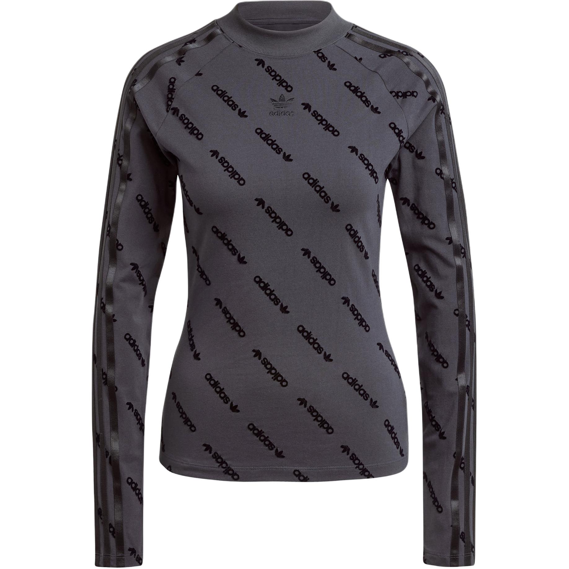 Лонгслив Adidas Originals Monogram LS, угольно-черный — фото 2