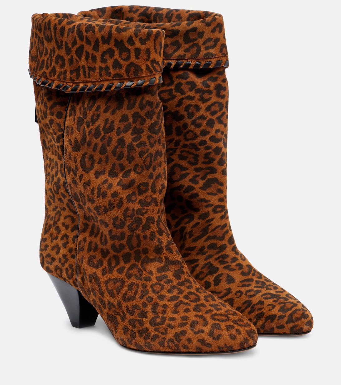 Ботинки Dalby 55 до щиколотки из замши с леопардовым принтом Isabel Marant, Leopard