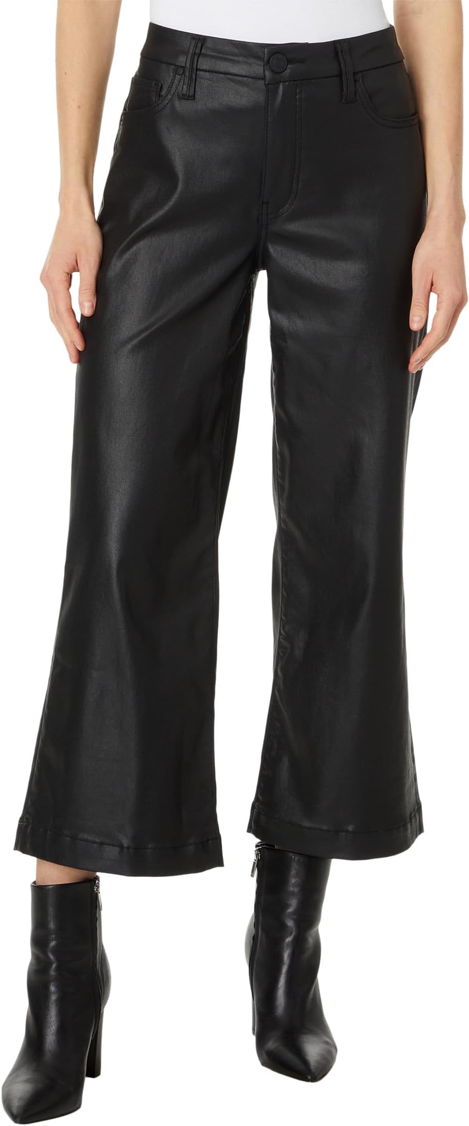 

Джинсы KUT from the Kloth Petite Meg High Rise Fab Ab Wide Leg Wide Hem, черный