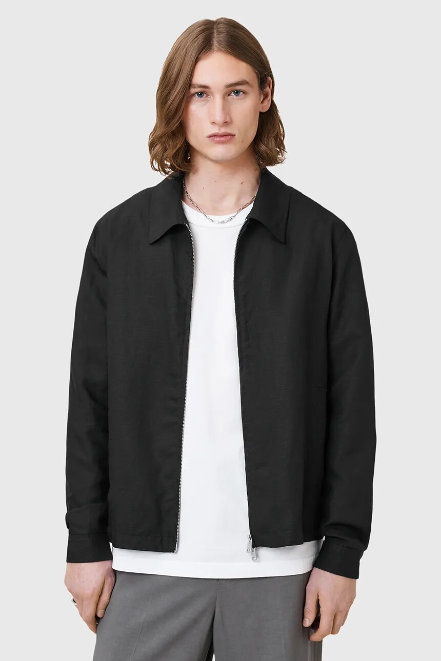 

AllSaints BRADNER Льняная куртка, черный