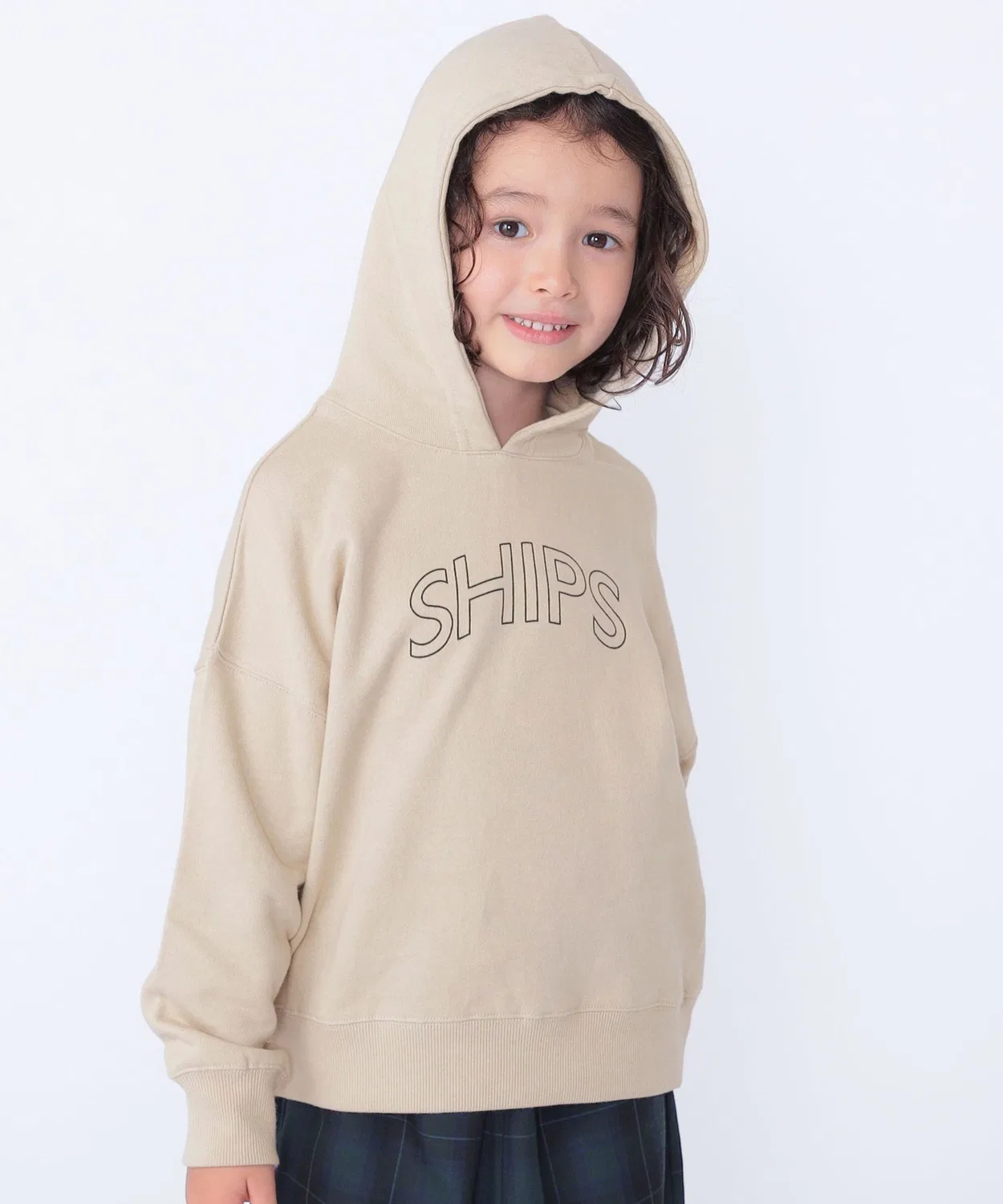 Детская худи SHIPS KIDS с логотипом, 100-160см, бежевый