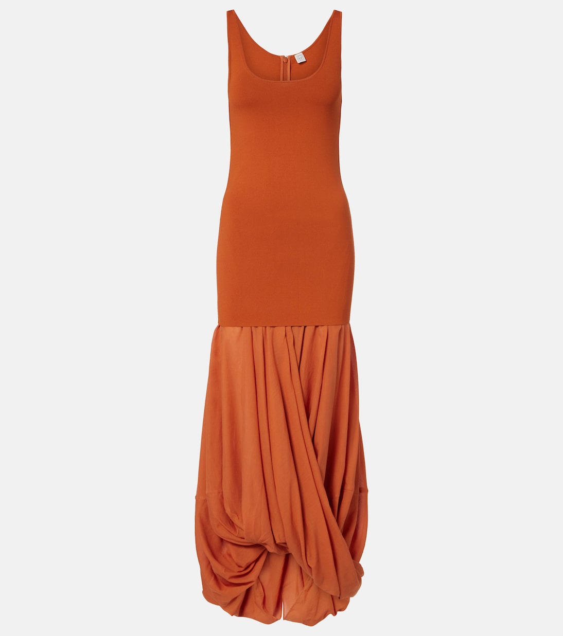 

Кокон джерси миди платье Toteme, Terracotta