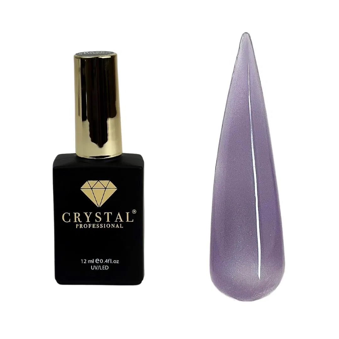 Базовое УФ-гель покрытие для ногтей с эффектом «кошачий глаз» 12 мл Crystal Professional, Purple 001