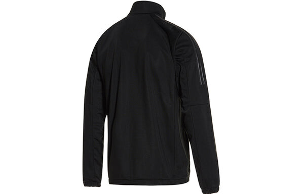 Куртка adidas 3s Knit Jkt Tennis Sports Stand Collar Jacket Black, черный — фото 2