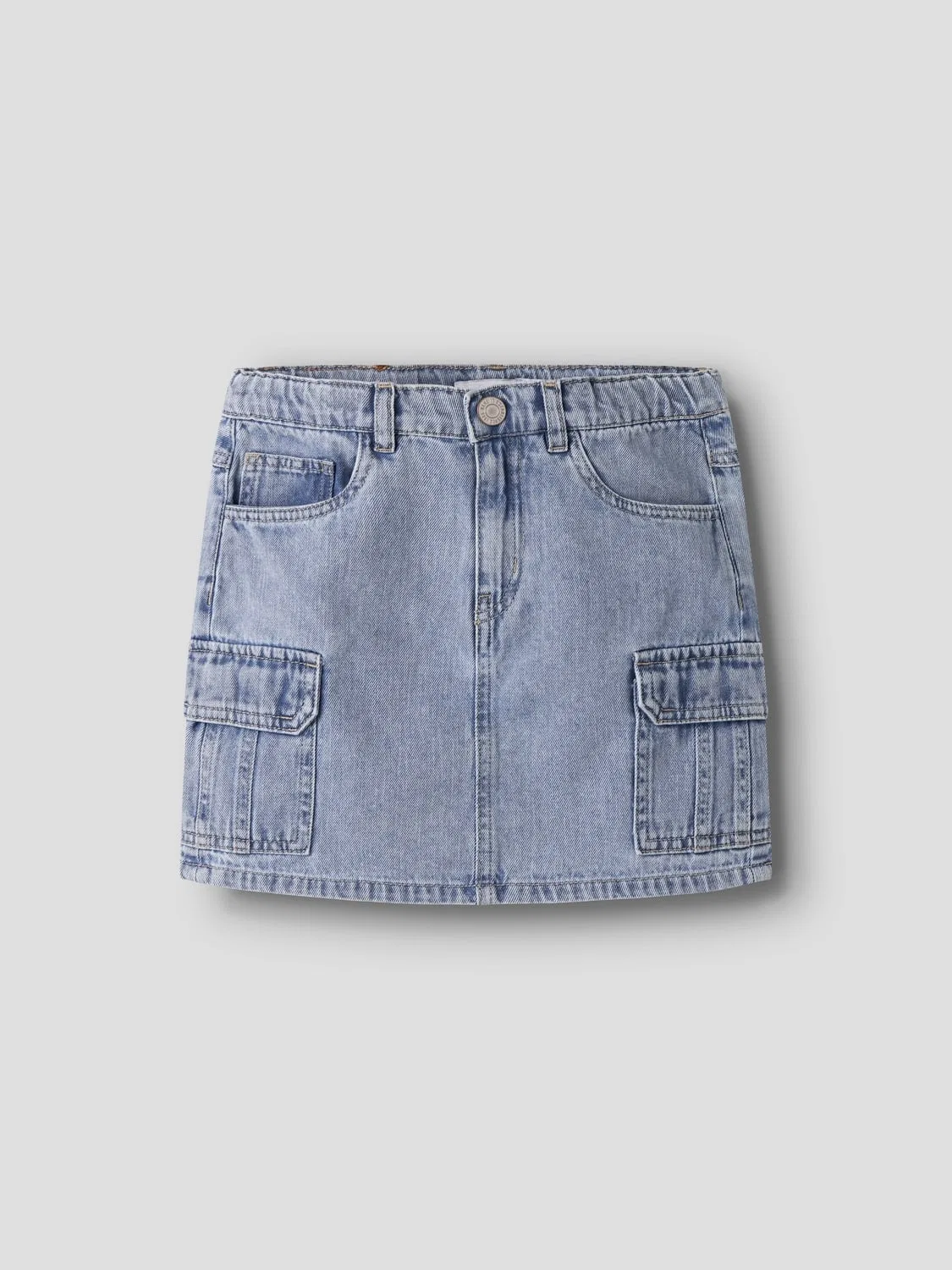 Юбка джинсовая карго Name it, light blue denim — фото 4