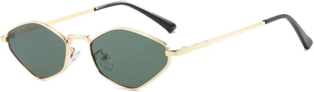 

Солнцезащитные очки с защитой UV400 | Металлические заклепки, цветные линзы | для женщин и мужчин, для занятий спортом на открытом воздухе и вождения DSVIGF, Gold Green