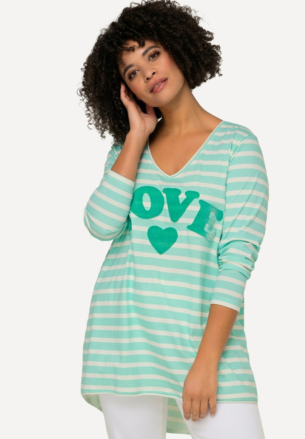 

Рубашка с длинным рукавом GERINGELT LOVE DRUCK Angel of Style, цвет mint