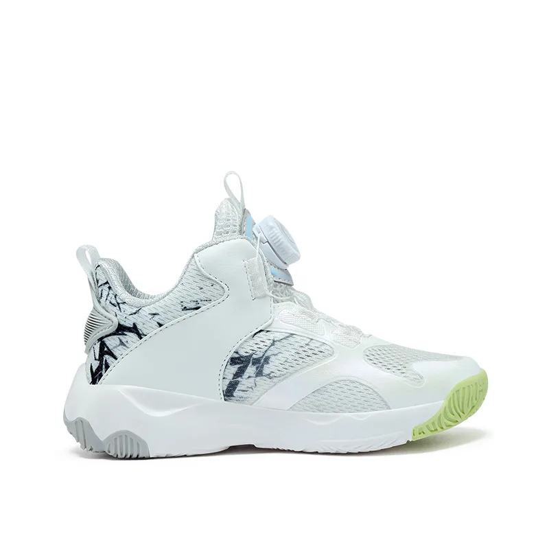 Детские баскетбольные кроссовки mid top BIG WASP, White/Twilight Blue[Breathable Mesh] — фото 2