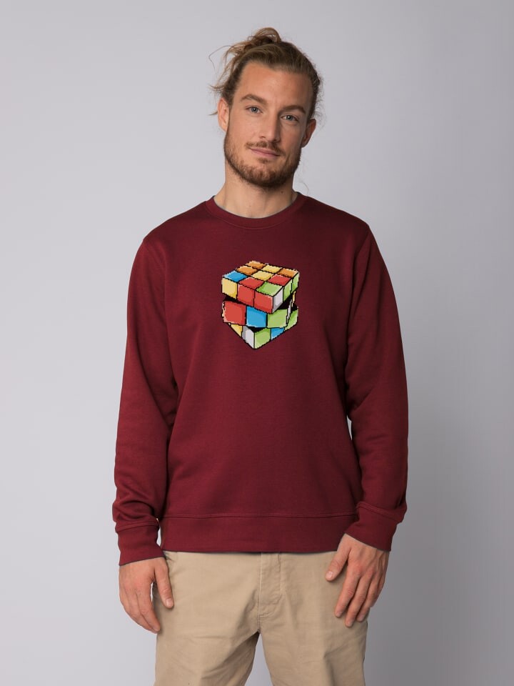 

Толстовка wat Apparel Pixel Zauberwürfel, цвет weinrot