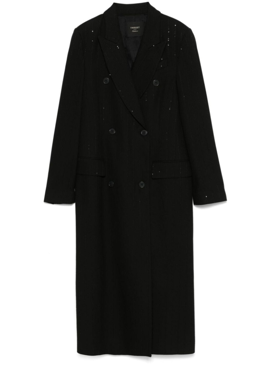 

TWINSET пальто с пайетками, черный
