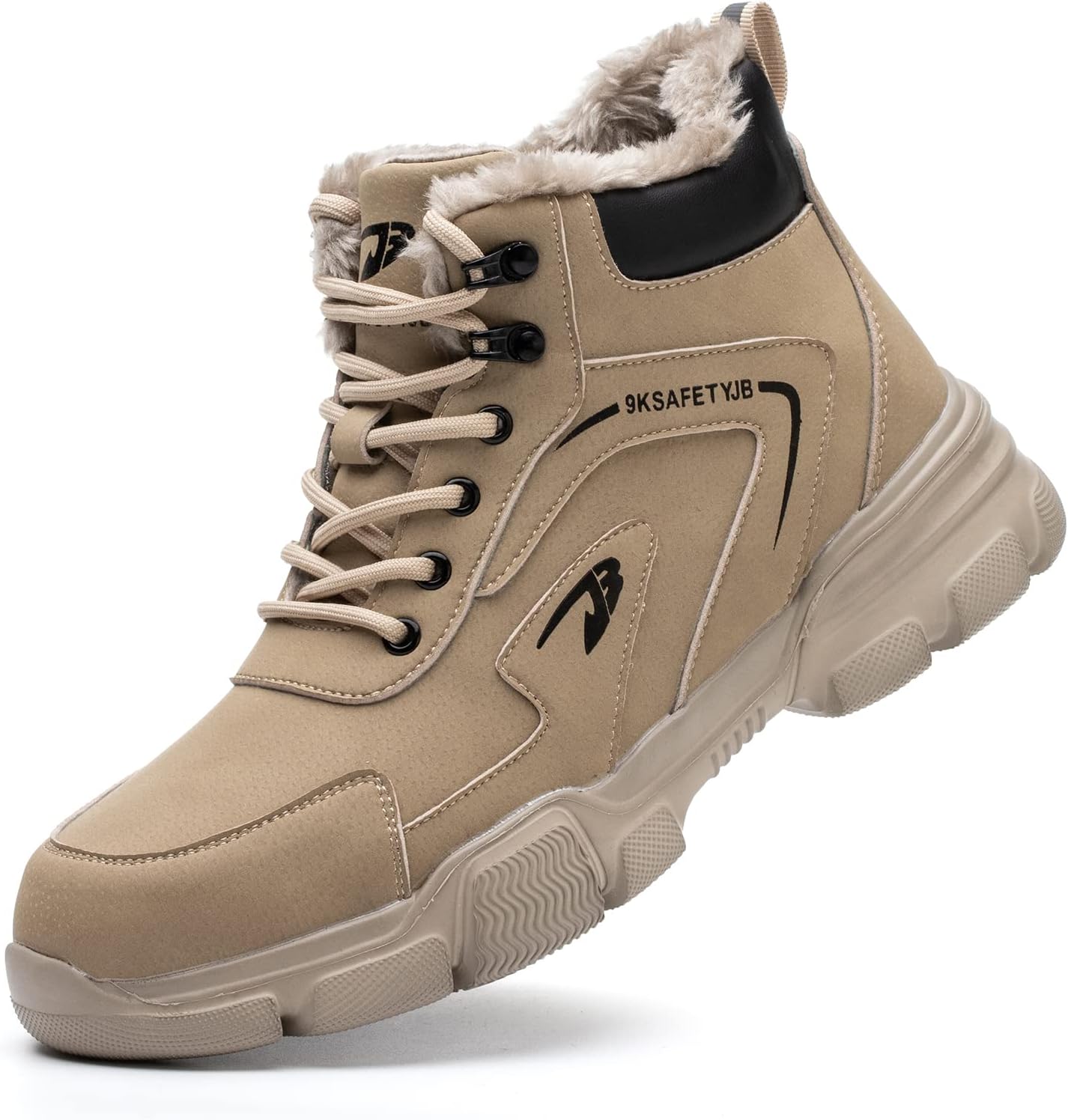 

Мужские водонепроницаемые легкие ботинки с стальным носком Micoklinlin, промышленная противоскользящая дышащая обувь для работы и походов, хаки