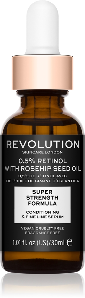

Увлажняющая сыворотка против морщин с ретинолом 0,5% и маслом семян шиповника Revolution Skincare, 30 мл
