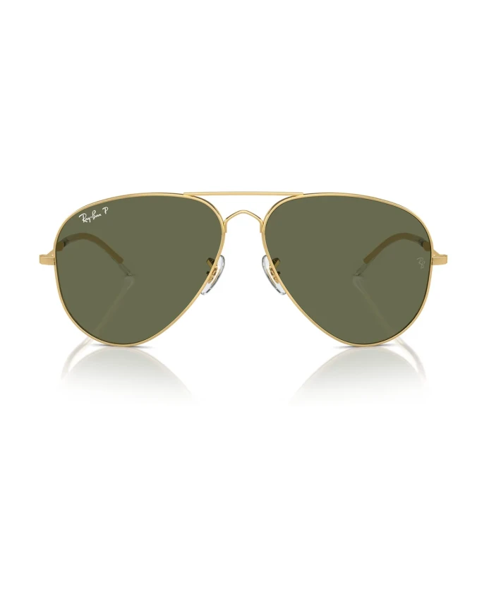 

Классические солнцезащитные очки-авиаторы с зелеными линзами Ray-Ban, желтый