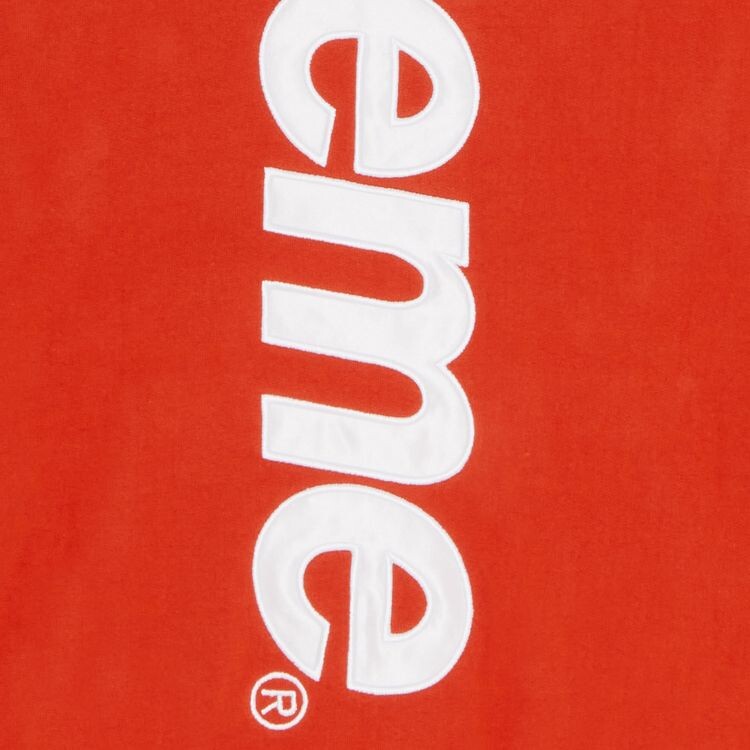 Толстовка Supreme Satin Appliqué Hooded Sweatshirt Bright Orange, оранжевый — фото 3