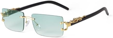 

Солнцезащитные очки без оправы прямоугольной формы 2027 года для женщин, ретро-солнцезащитные очки без оправы с градиентными линзами для мужчин MTZJH, C5 Gradient Green