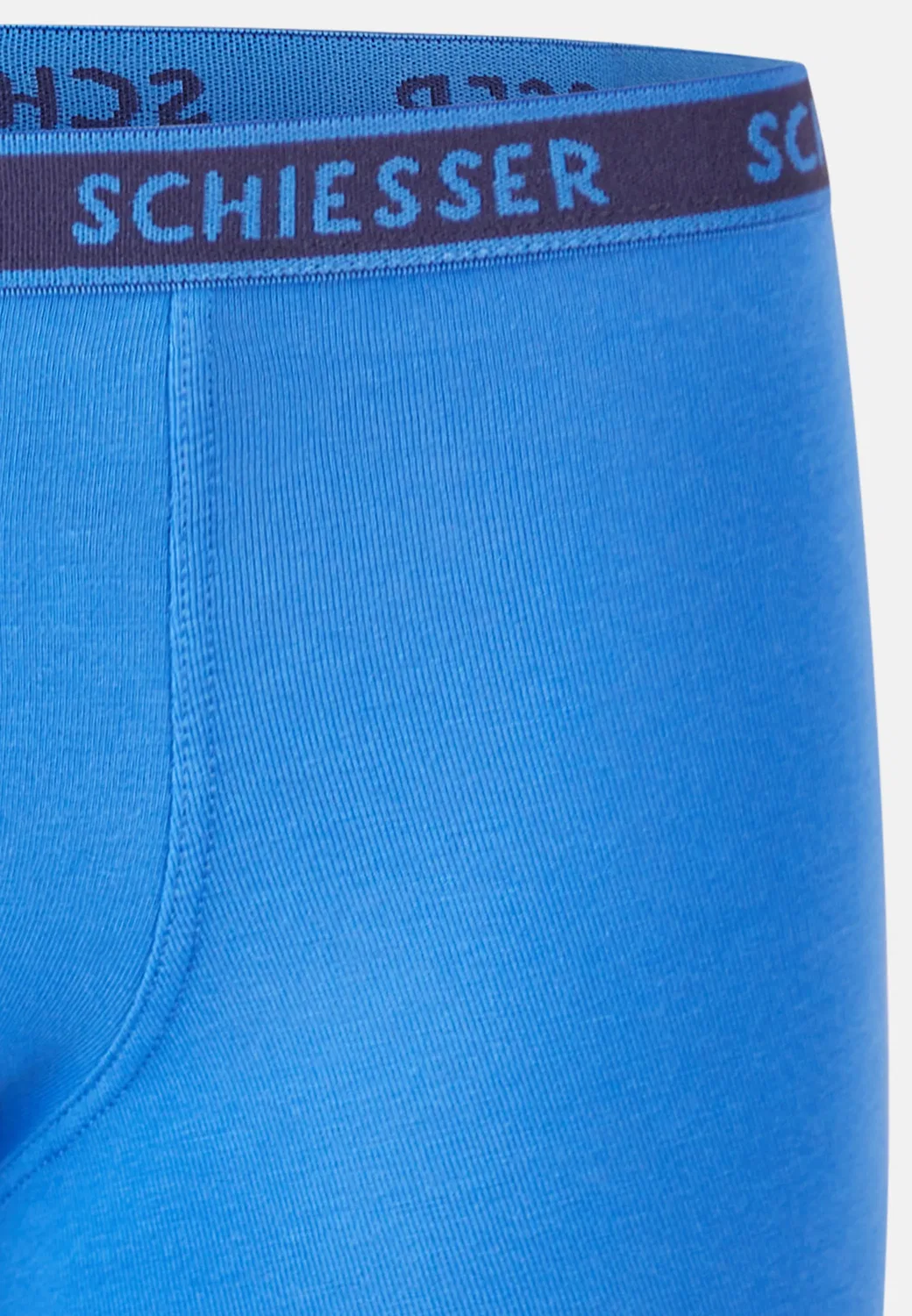 Шорты хлопковые с эластаном Schiesser, синий с узором — фото 3