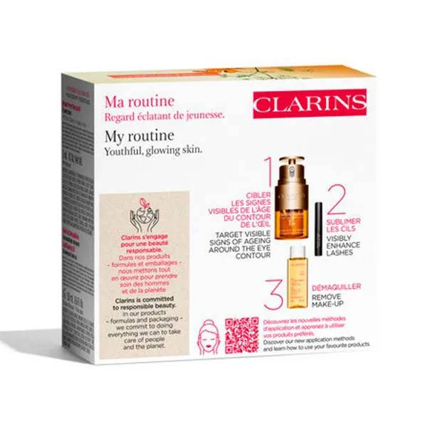 Антивозрастной уход за кожей вокруг глаз Estuche Doble Serum Eye Clarins, 1 UD — фото 3