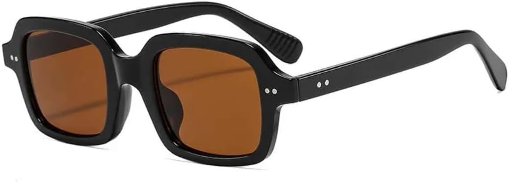 

Солнцезащитные очки с защитой от УФ-излучения UV400 | Rivet Punk, большая оправа, цветные линзы | для женщин и мужчин, для занятий спортом на открытом воздухе и вождения DSVIGF, Black-brown