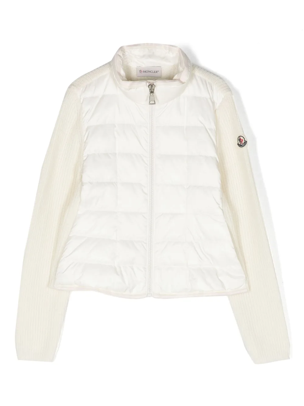 

Стеганая куртка в рубчик Moncler Enfant, белый