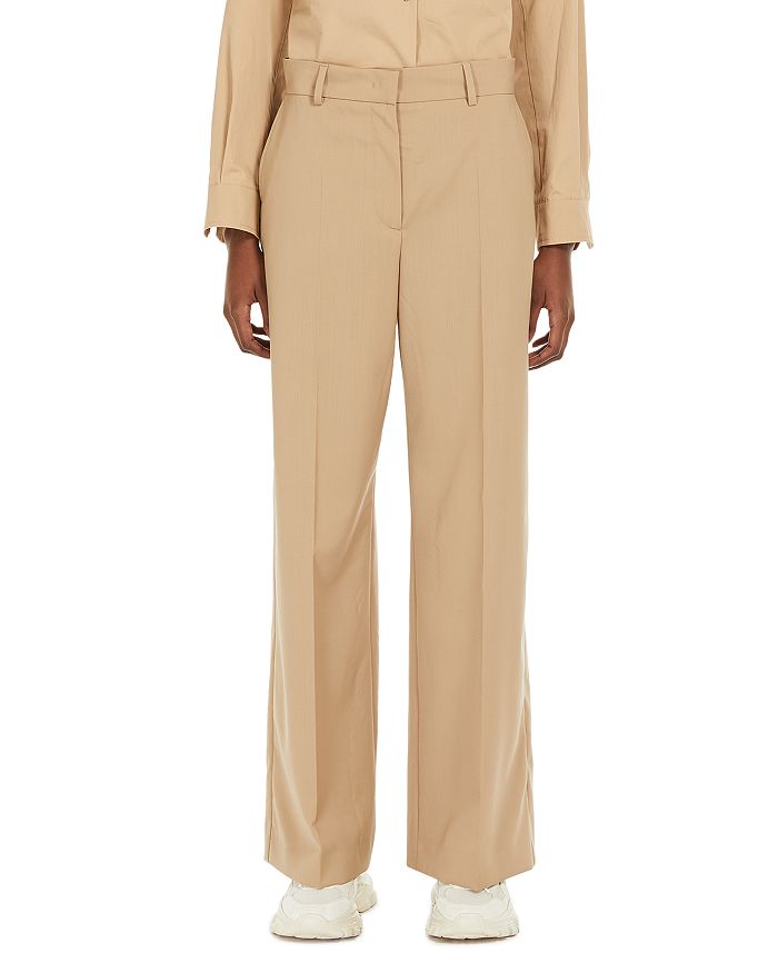 

Шерстяные брюки-палаццо Visivo Weekend Max Mara, коричневый/бежевый