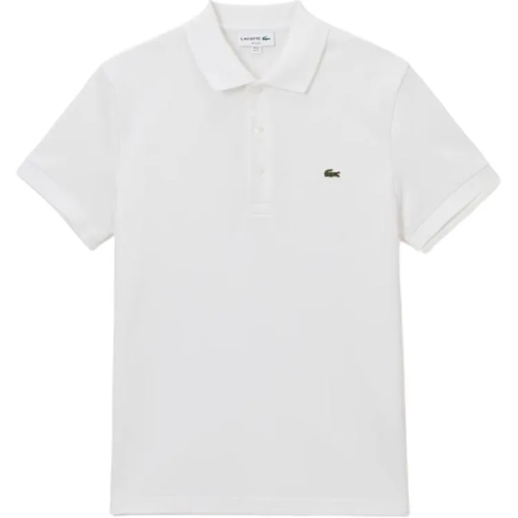 Поло с коротким рукавом и нашивкой-логотипом LACOSTE, White-001