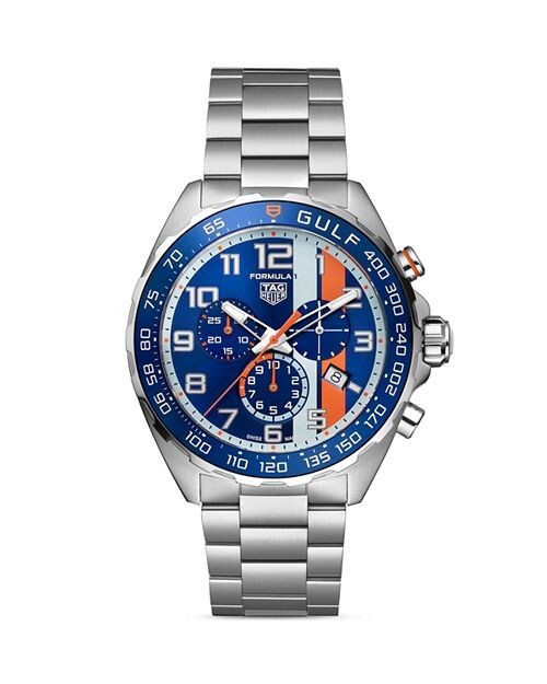 

Хронограф Формулы 1 из нержавеющей стали, 43 мм TAG Heuer, цвет Blue