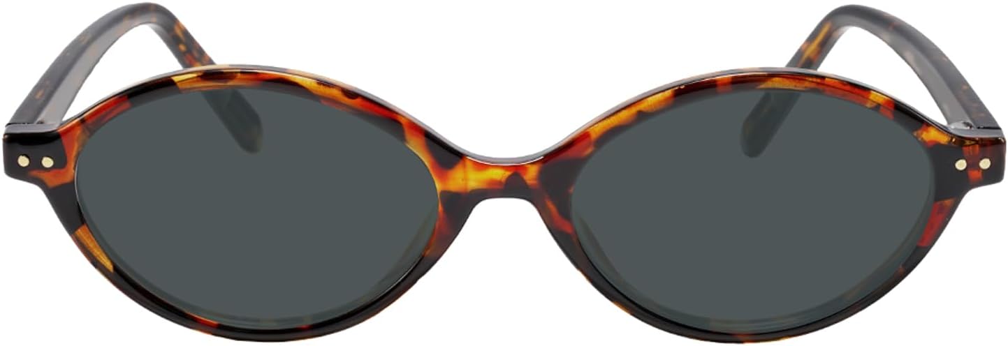 

Солнцезащитные очки TIJN Olisa Retro Oval для женщин и мужчин – поляризованные, с защитой от УФ-излучения UV400, легкая и стильная оправа, модные солнцезащитные очки, 01. Whisky Tortoise / Grey