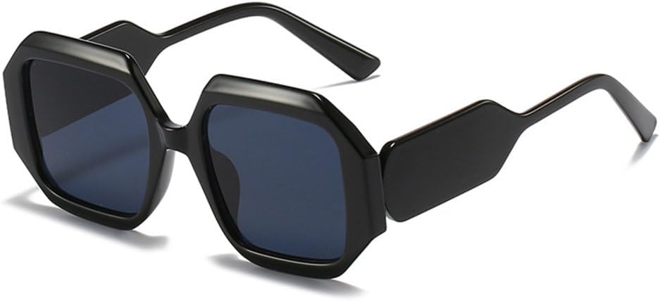 

Женские солнцезащитные очки Polygon Square 2027 года, винтажные градиентные очки с защитой от УФ-излучения UV400, мужские солнцезащитные очки с широкими дужками MTZJH, Black Grey