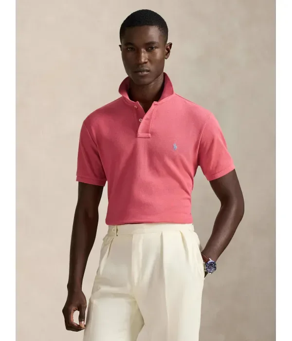 Полюс custom slim fit Polo Ralph Lauren, лососевый