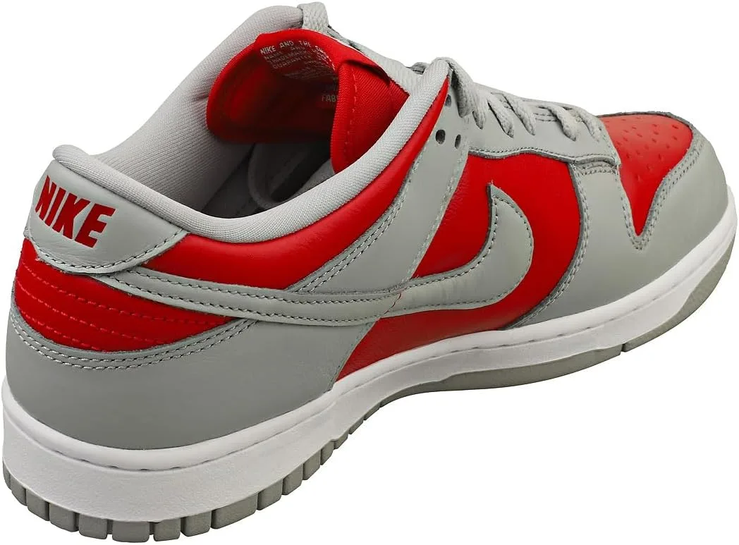 Мужские скейтбордистские кроссовки Nike Dunk Low Retro, белый/красный/серебряный — фото 2